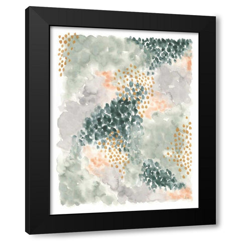 Spring Blooms II v2 Black Modern Wood Framed Art Print with Double Matting by Marshall, Laura
