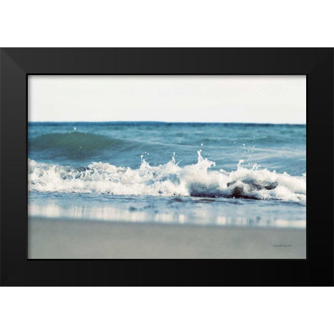 Mint Cottage Days II v2 White Sky Crop Black Modern Wood Framed Art Print by Urquhart, Elizabeth