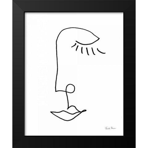 Faces II Black Modern Wood Framed Art Print by Zaman, Farida