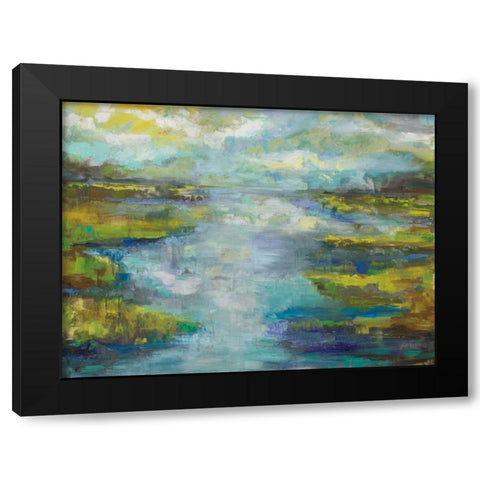 Quietude Black Modern Wood Framed Art Print by Vertentes, Jeanette
