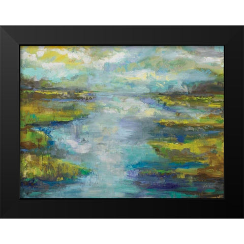 Quietude Black Modern Wood Framed Art Print by Vertentes, Jeanette