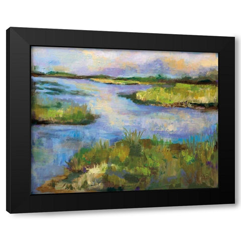Connecticut Marsh Black Modern Wood Framed Art Print with Double Matting by Vertentes, Jeanette