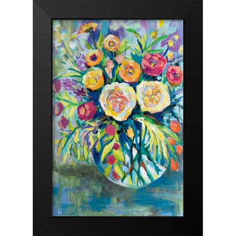 Summer Joy Black Modern Wood Framed Art Print by Vertentes, Jeanette