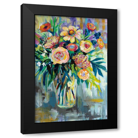 Summer Happiness Black Modern Wood Framed Art Print with Double Matting by Vertentes, Jeanette