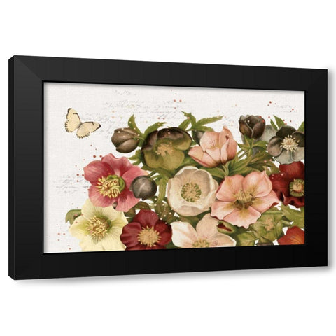 Vintage Petals I Black Modern Wood Framed Art Print by Pertiet, Katie