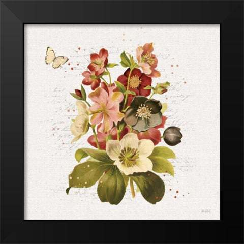 Vintage Petals VI Black Modern Wood Framed Art Print by Pertiet, Katie