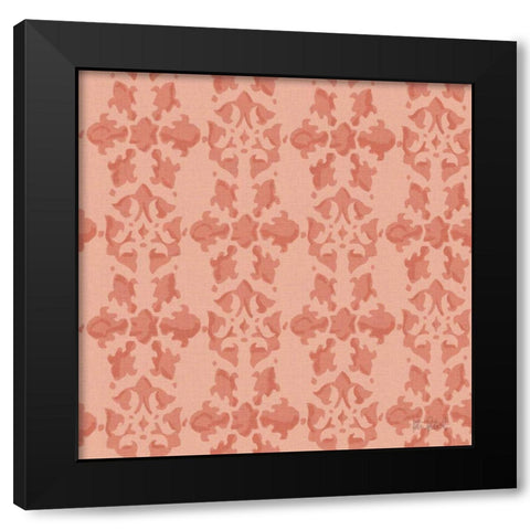 Vintage Petals Pattern VB Black Modern Wood Framed Art Print with Double Matting by Pertiet, Katie
