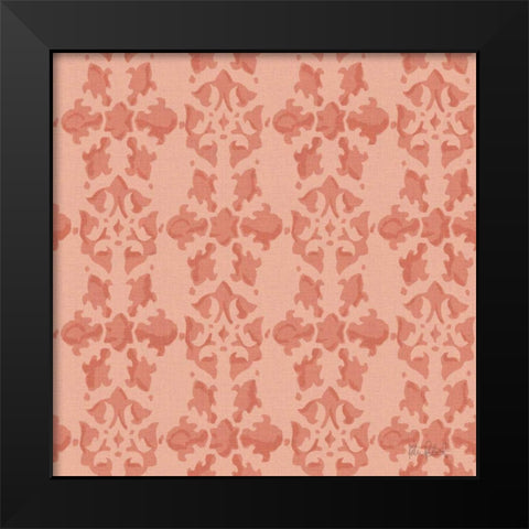 Vintage Petals Pattern VB Black Modern Wood Framed Art Print by Pertiet, Katie