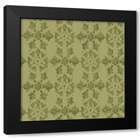 Vintage Petals Pattern VC Black Modern Wood Framed Art Print by Pertiet, Katie