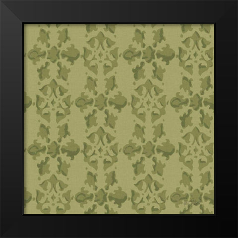 Vintage Petals Pattern VC Black Modern Wood Framed Art Print by Pertiet, Katie