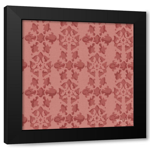 Vintage Petals Pattern VD Black Modern Wood Framed Art Print with Double Matting by Pertiet, Katie