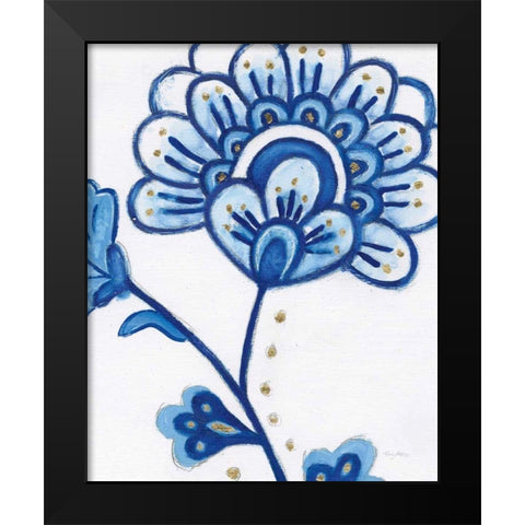 Flora Chinoiserie III Black Modern Wood Framed Art Print by Adams, Emily