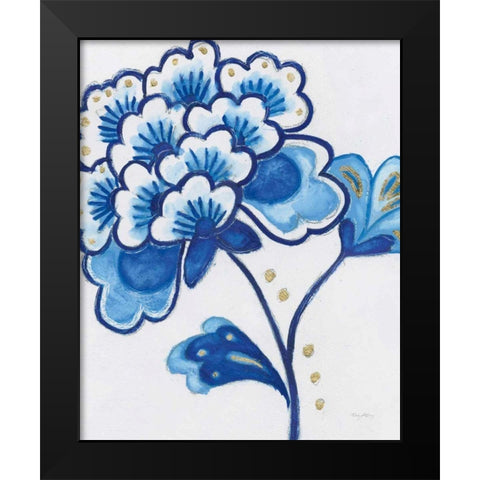 Flora Chinoiserie IV Black Modern Wood Framed Art Print by Adams, Emily