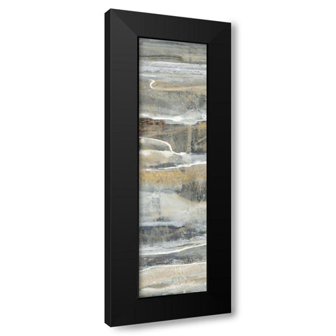 Spring Stream Gold Crop Black Modern Wood Framed Art Print by Hristova, Albena