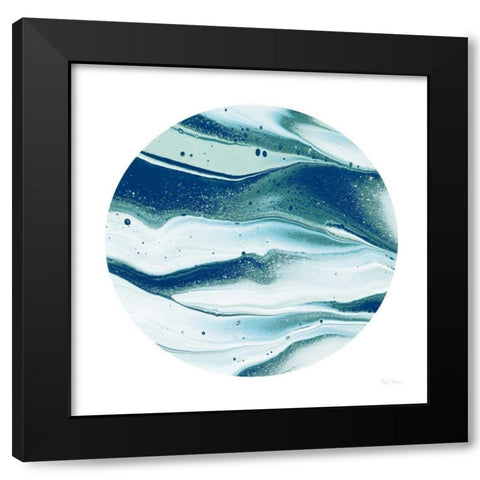 Dark Matter Blue II Black Modern Wood Framed Art Print with Double Matting by Rhue, Piper