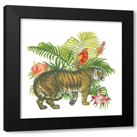 In the Jungle I Black Modern Wood Framed Art Print with Double Matting by Wild Apple Portfolio