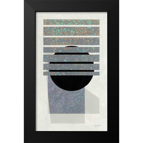 Full Moon II v2 Black Modern Wood Framed Art Print by Schick, Mike