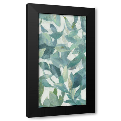 Summer Garden Greenery II Light Black Modern Wood Framed Art Print with Double Matting by Nai, Danhui