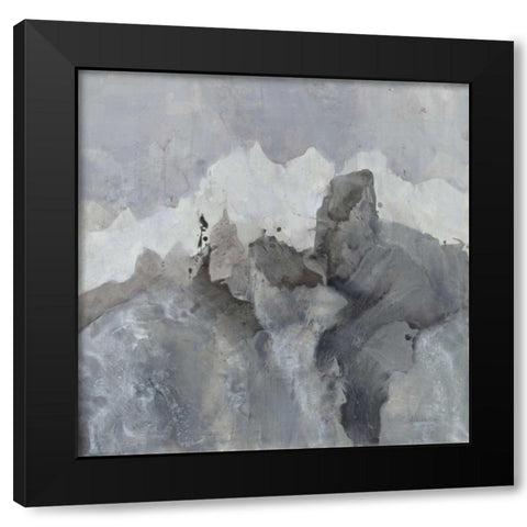 Castle Rock Black Modern Wood Framed Art Print by Hristova, Albena