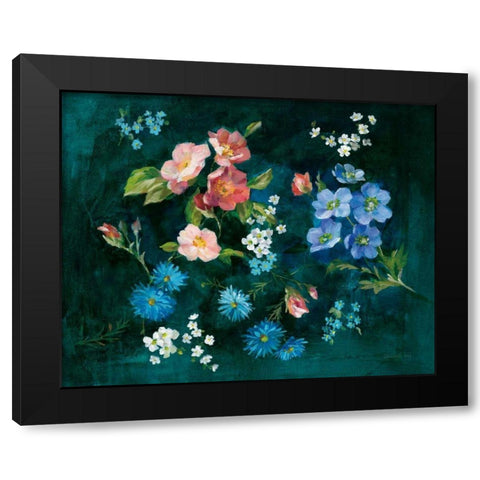 Abbey Garden Black Modern Wood Framed Art Print by Nai, Danhui