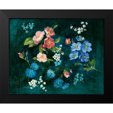 Abbey Garden Black Modern Wood Framed Art Print by Nai, Danhui