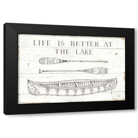 Lake Sketches II Black Modern Wood Framed Art Print with Double Matting by Brissonnet, Daphne