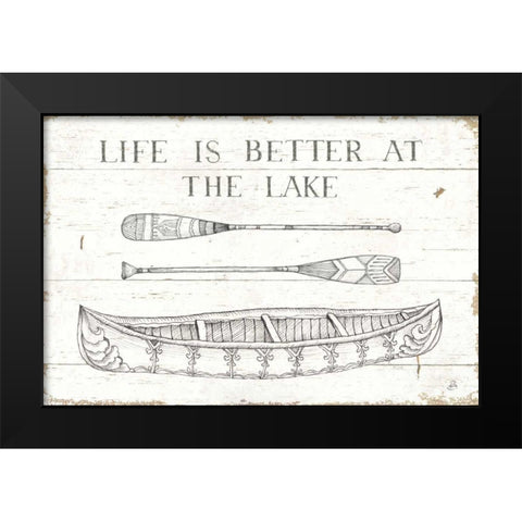 Lake Sketches II Black Modern Wood Framed Art Print by Brissonnet, Daphne