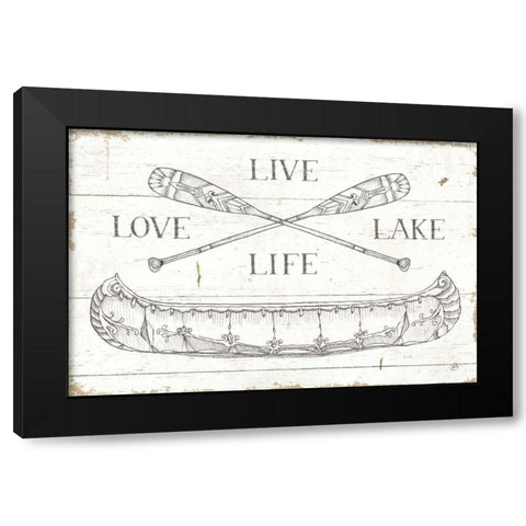 Lake Sketches III Black Modern Wood Framed Art Print with Double Matting by Brissonnet, Daphne