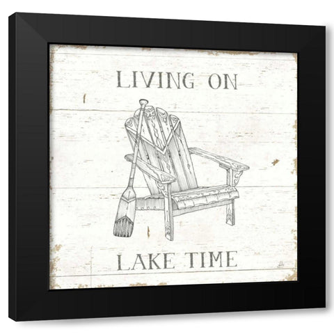 Lake Sketches IV Black Modern Wood Framed Art Print with Double Matting by Brissonnet, Daphne