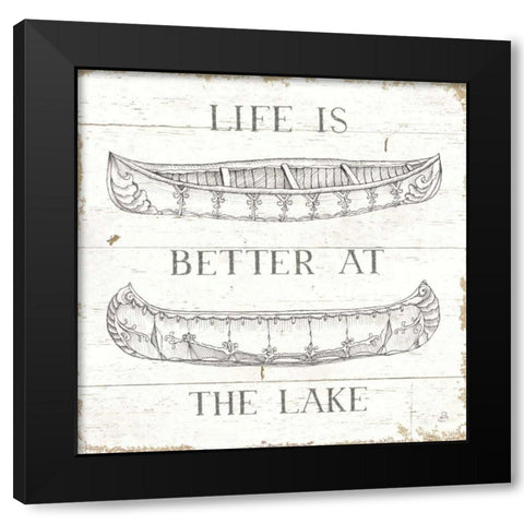 Lake Sketches V Black Modern Wood Framed Art Print with Double Matting by Brissonnet, Daphne