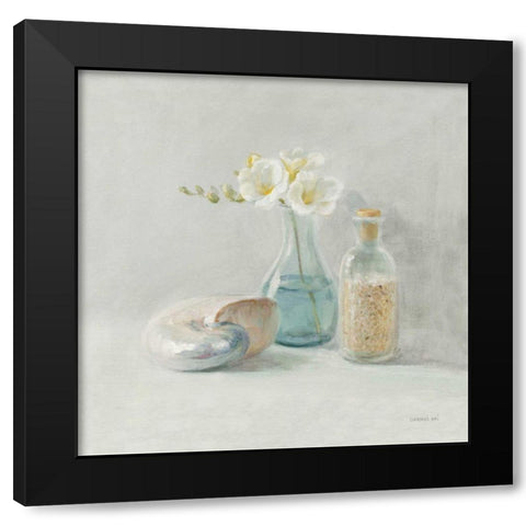 Light Freesia Spa Black Modern Wood Framed Art Print with Double Matting by Nai, Danhui