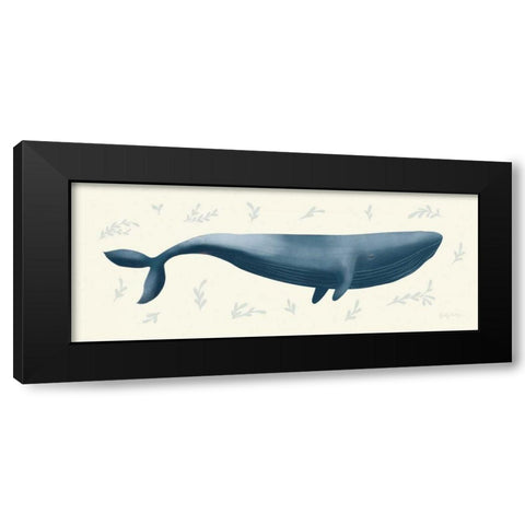 Ocean Life Whale Black Modern Wood Framed Art Print by Thorns, Becky