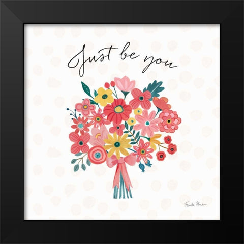 Bright Petals II Black Modern Wood Framed Art Print by Zaman, Farida