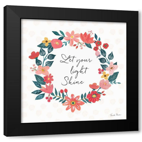 Bright Petals IV Black Modern Wood Framed Art Print with Double Matting by Zaman, Farida