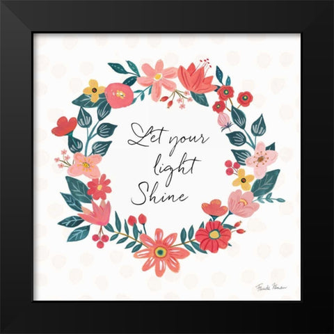 Bright Petals IV Black Modern Wood Framed Art Print by Zaman, Farida