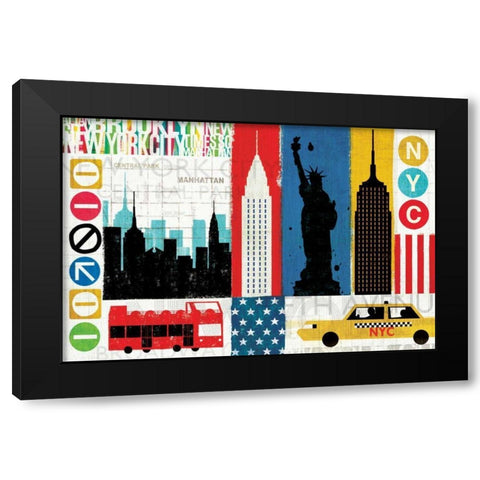 New York City Experience Black Modern Wood Framed Art Print by Mullan, Michael