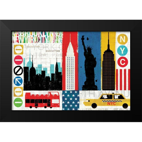 New York City Experience Black Modern Wood Framed Art Print by Mullan, Michael