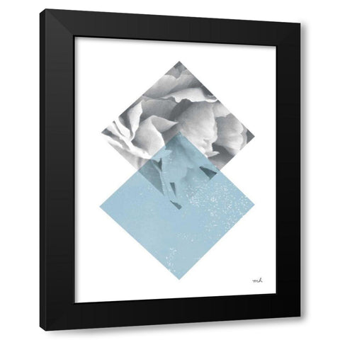 Blossoms III v2 Black Modern Wood Framed Art Print with Double Matting by Hershey, Moira