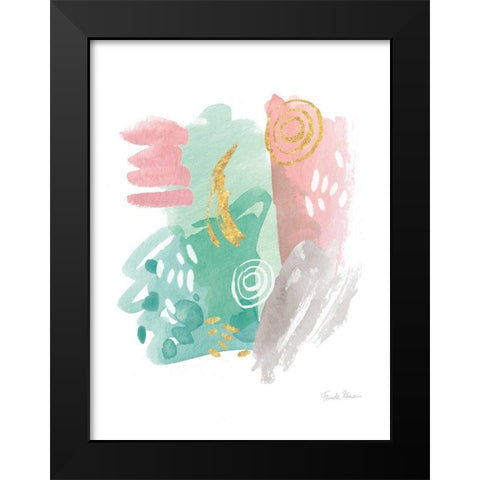 Faridas Abstract I v2 Black Modern Wood Framed Art Print by Zaman, Farida