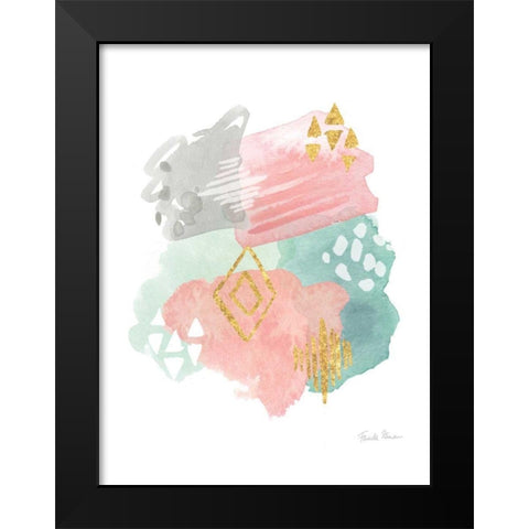 Faridas Abstract II v2 Black Modern Wood Framed Art Print by Zaman, Farida