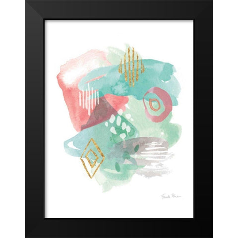 Faridas Abstract III v2 Black Modern Wood Framed Art Print by Zaman, Farida
