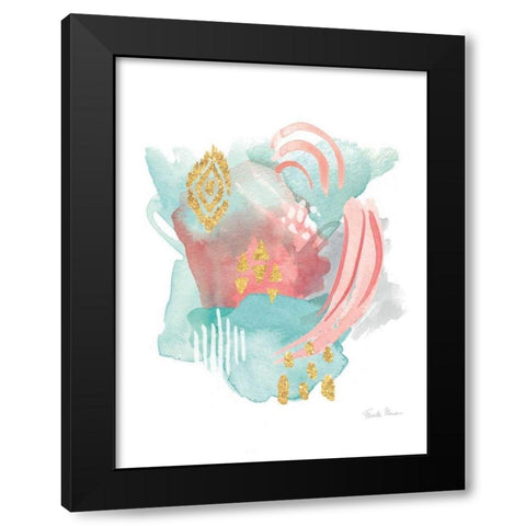 Faridas Abstract IV v2 Black Modern Wood Framed Art Print with Double Matting by Zaman, Farida
