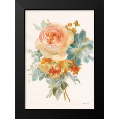 Autumn Garden Bouquet II v2 Black Modern Wood Framed Art Print by Nai, Danhui