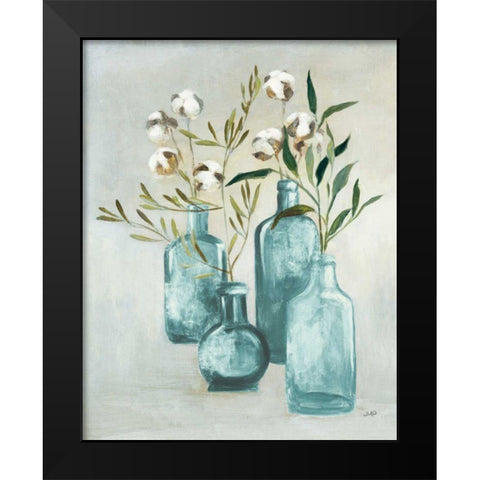 Cotton Still Life II Blue Black Modern Wood Framed Art Print by Purinton, Julia