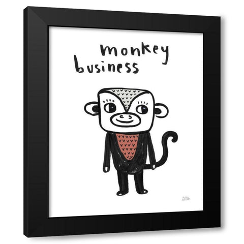 Scandy Baby Gray II Black Modern Wood Framed Art Print with Double Matting by Averinos, Melissa