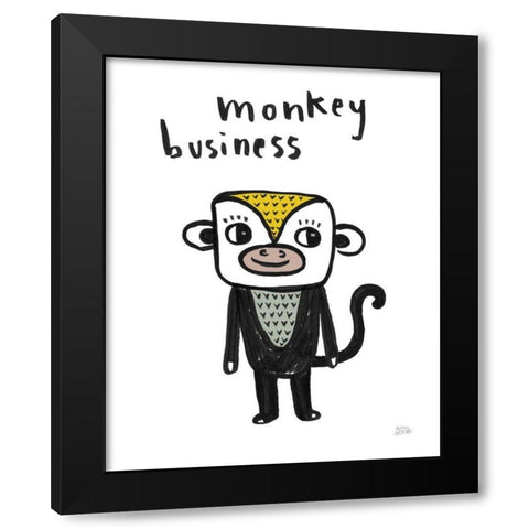 Scandy Baby Light II Black Modern Wood Framed Art Print with Double Matting by Averinos, Melissa