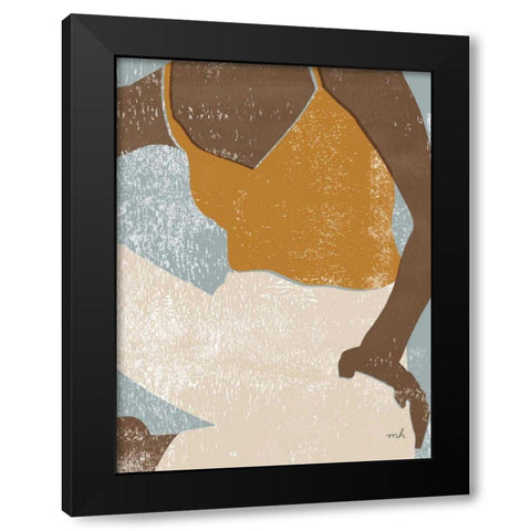Casual III Black Modern Wood Framed Art Print with Double Matting by Hershey, Moira