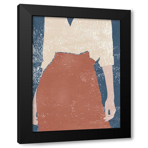 Casual IV Black Modern Wood Framed Art Print with Double Matting by Hershey, Moira