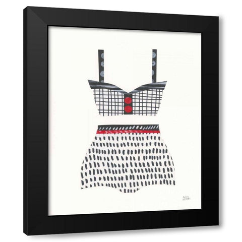 Bathing Beauty IV Black Modern Wood Framed Art Print with Double Matting by Averinos, Melissa