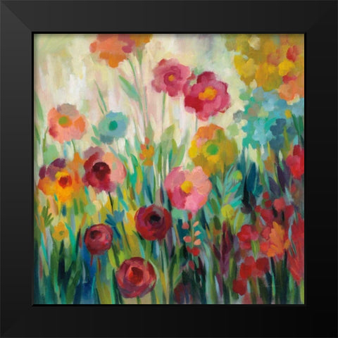 Garden Brightness Black Modern Wood Framed Art Print by Vassileva, Silvia
